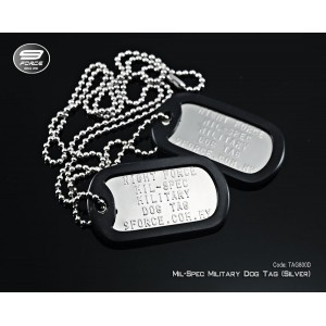 Military Dog Tag Mil-Spec silver (Double)